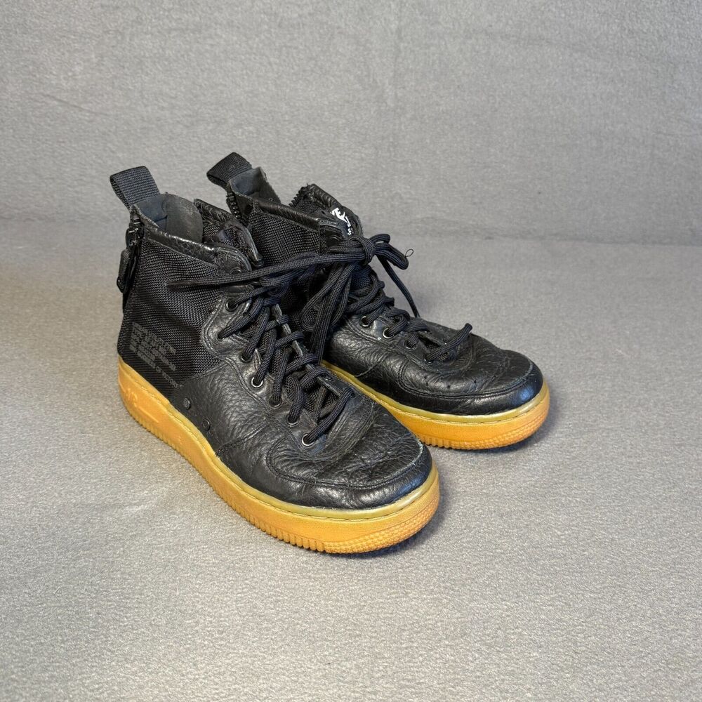 Nike SF AF1 Air Force One Mid (GS) Youth Black Shoes Size US 3.5Y AJ0424-400